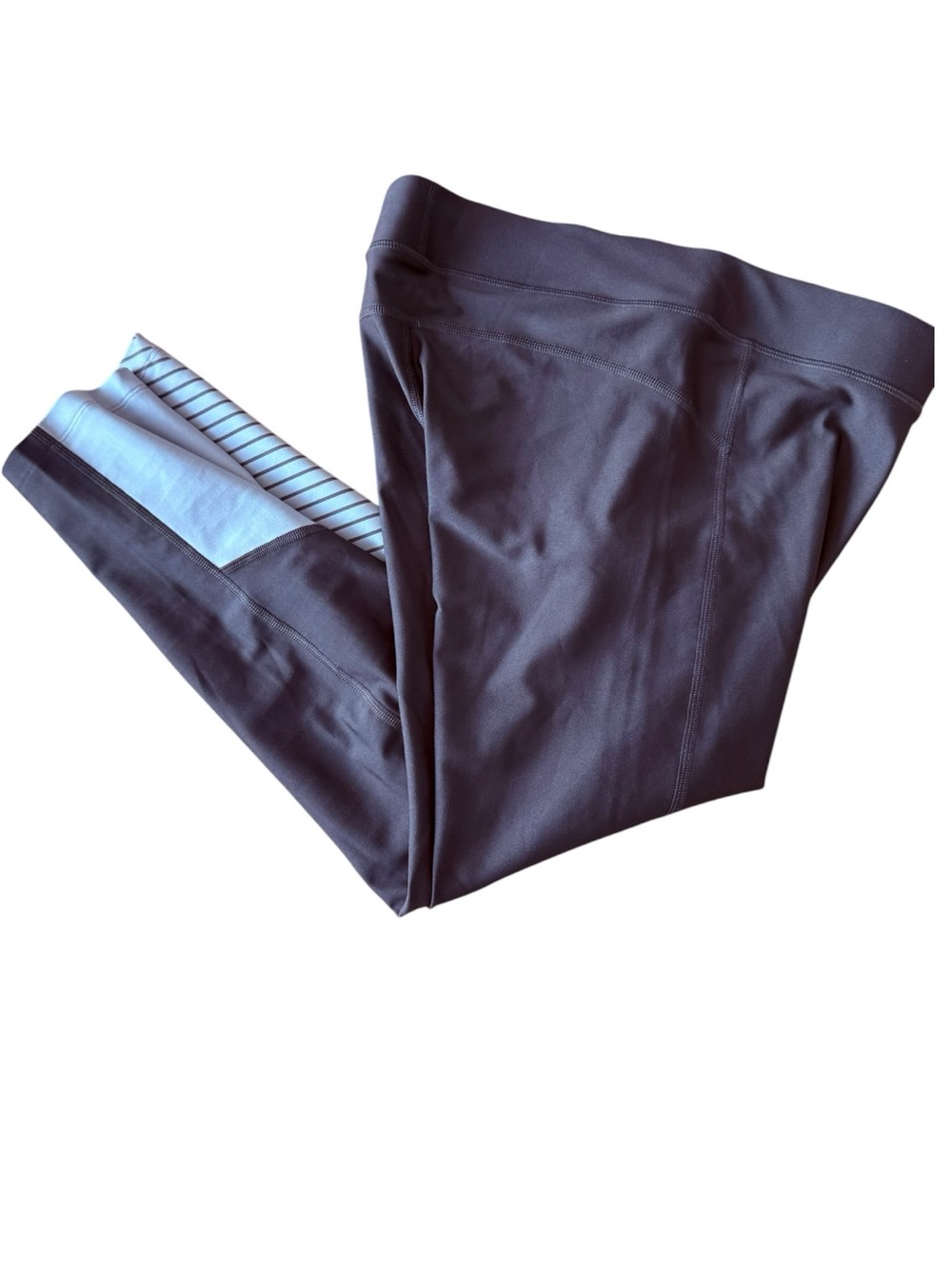 Under Armour Black Leggings with gray stripes